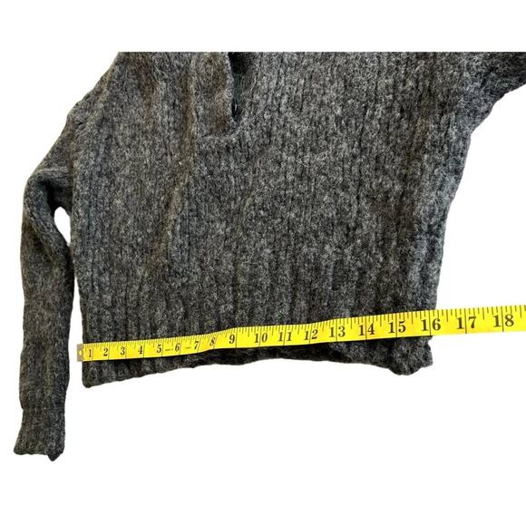 Everlane Alpaca Wool Blend Henley Sweater Gray Pullover Women S (Shrunk/XS Fit) - Picture 7 of 10